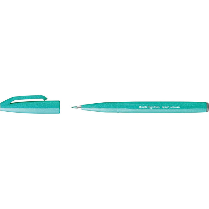PENTEL Pennarello Sign Pen Brush Emerald Green