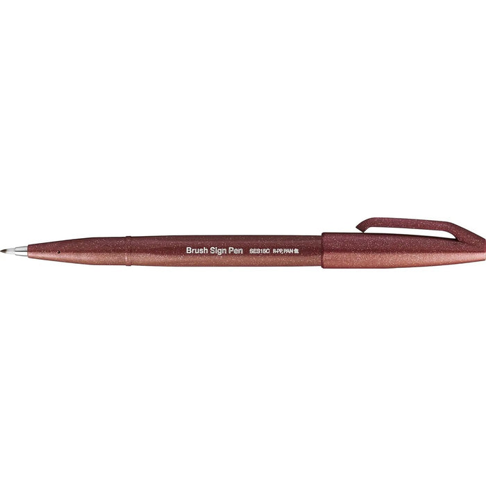 PENTEL Pennarello Sign Pen Brush Marrone