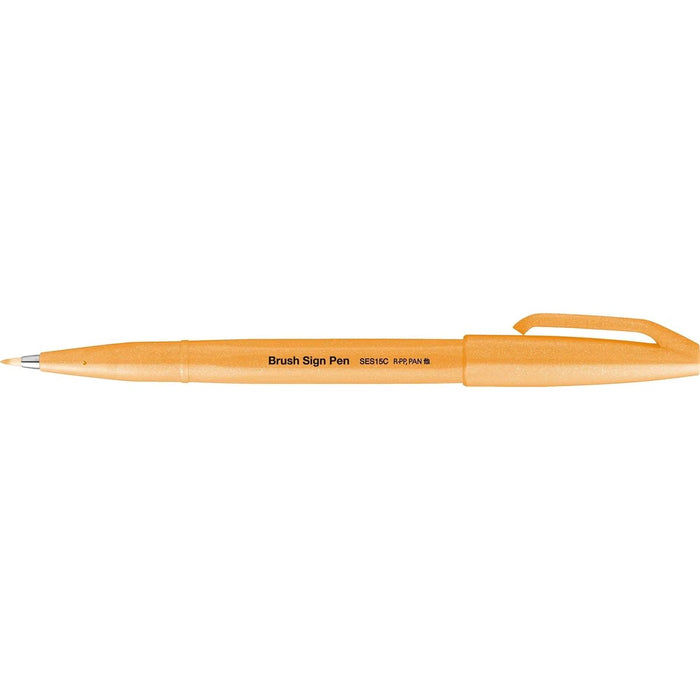 PENTEL Pennarello Sign Pen Brush Arancio Flou