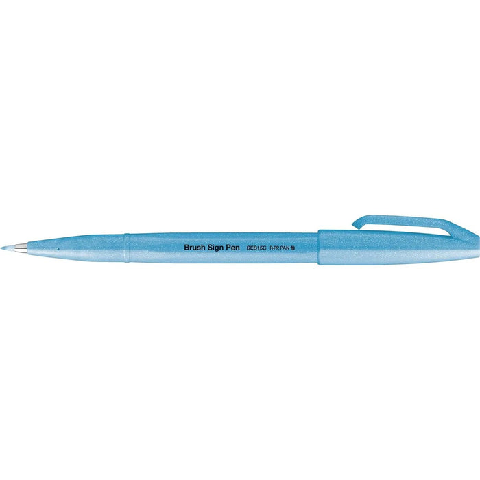 PENTEL Pennarello Sign Pen Brush Blu