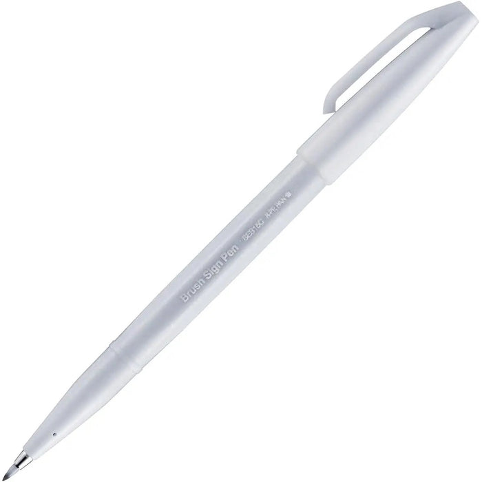 PENTEL Pennarello Sign Pen Brush Grigio Chiaro