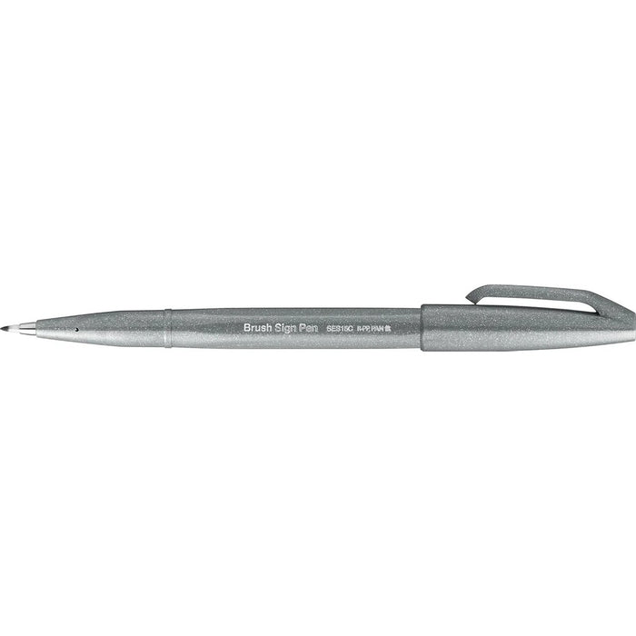 PENTEL Pennarello Sign Pen Brush Grigio