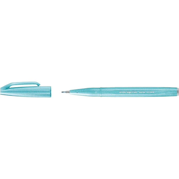 PENTEL Pennarello Sign Pen Brush Blu Polvere