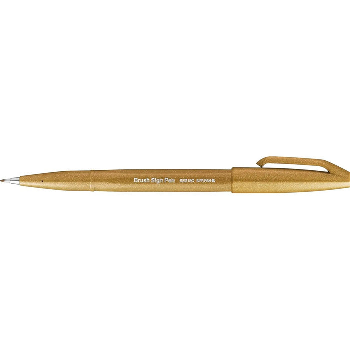 PENTEL Pennarello Sign Pen Brush Ocra