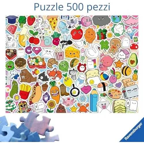 RAVENSBURGER Caos Kawaii Puzzle 500 Pezzi - 12001796
