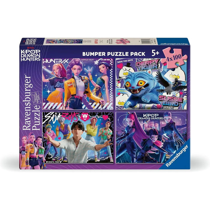 RAVENSBURGER K Pop Demon Hunters 4 Puzzle 100 Pezzi