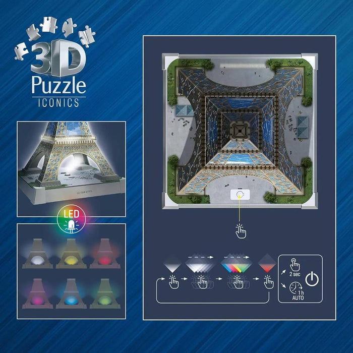 RAVENSBURGER Puzzle 3D Iconics Torre Eiffel Con Luci Led - 12008024