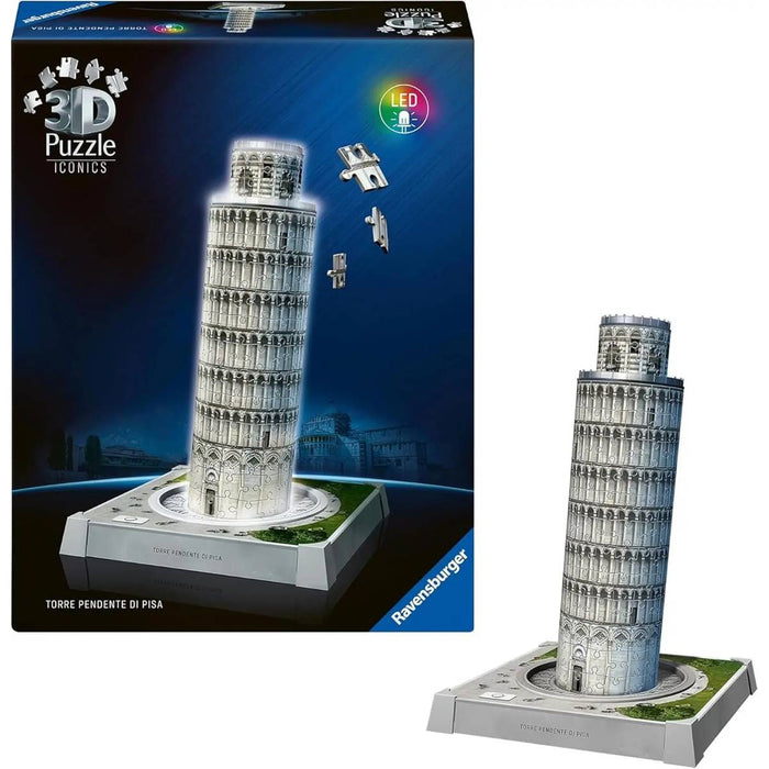 RAVENSBURGER Puzzle 3D Iconics La Torre Di Pisa Con Luce Led - 12008028