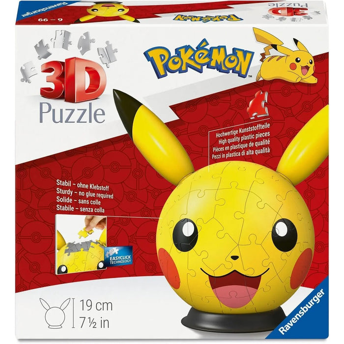 RAVENSBURGER Pokemon Pikachu Con Orecchie Puzzle 3D