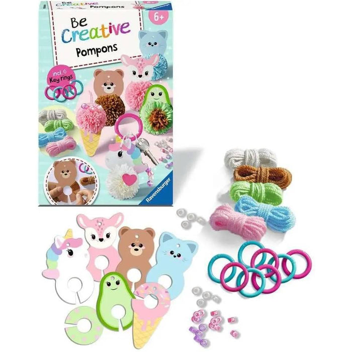 RAVENSBURGER Be Creative Midi Ponpon Kawaii Portachiavi - 12028010