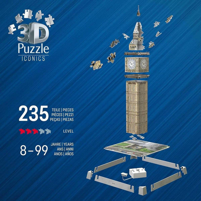 RAVENSBURGER Puzzle 3D Iconics Big Ben Con Luce Led - 1208025