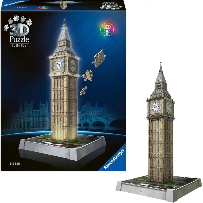 RAVENSBURGER Puzzle 3D Iconics Big Ben Con Luce Led - 1208025