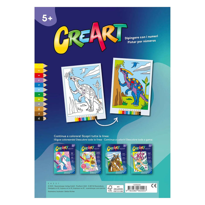 RAVENSBURGER Creart Album Colorare Spaventosi Dinosauri - 13096000