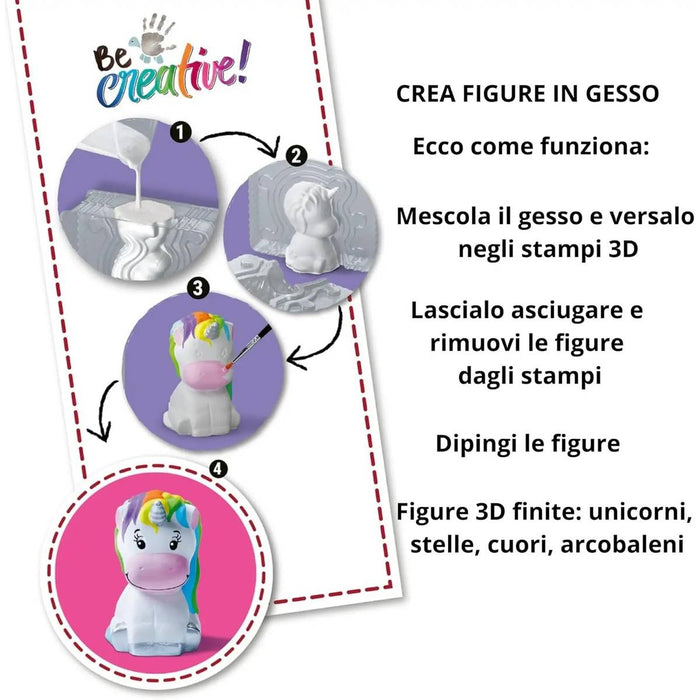 RAVENSBURGER Be Creative Unicorni Sculture In Gesso - 25531