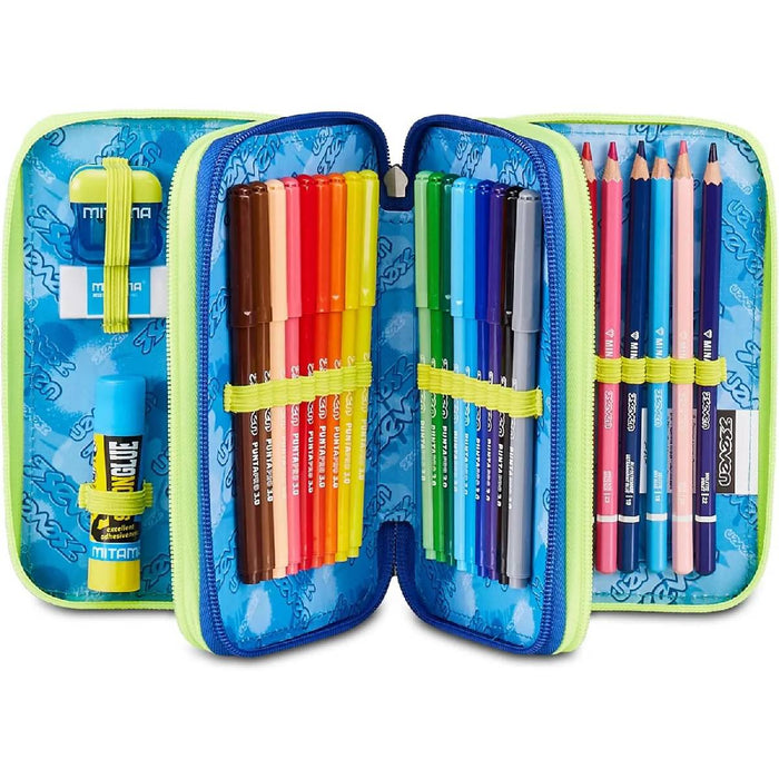 SEVEN Astuccio 3 Zip Turchese Fluo - 300102622519