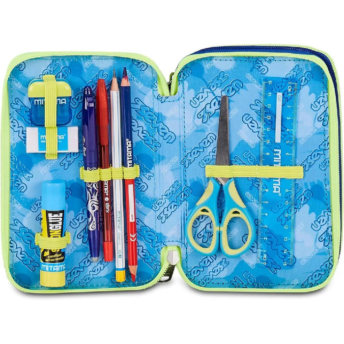 SEVEN Astuccio 3 Zip Turchese Fluo - 300102622519