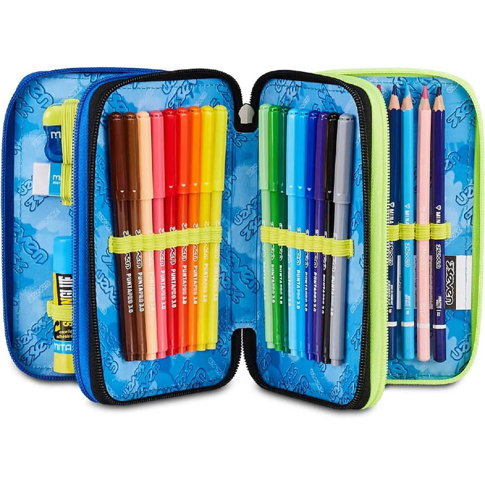 SEVEN Astuccio 3 Zip Royal Blue - 300102626535
