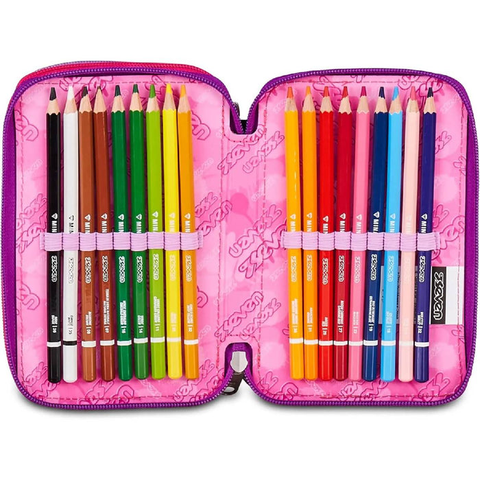 SEVEN Astuccio 3 Zip Buzzy Note Girl - 300102630406