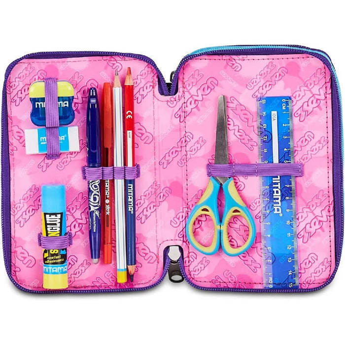 SEVEN Astuccio 3 Zip Pink Fusion - 300102650349