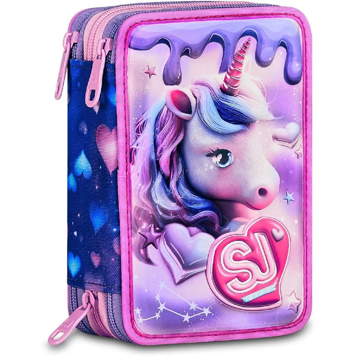 SEVEN Sj Astuccio 3 Zip 3D Pixie Unicorn - 30C202604376
