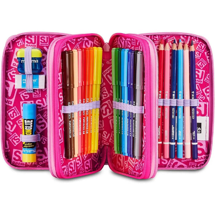 SEVEN Sj Astuccio 3 Zip Soft Pouch Girl - 30C2026153D9