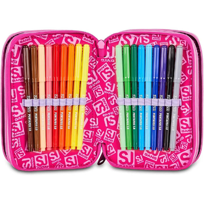 SEVEN Sj Astuccio 3 Zip Soft Pouch Girl - 30C2026153D9