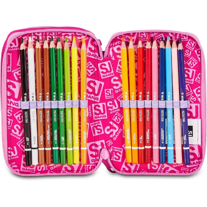 SEVEN Sj Astuccio 3 Zip Soft Pouch Girl - 30C2026153D9