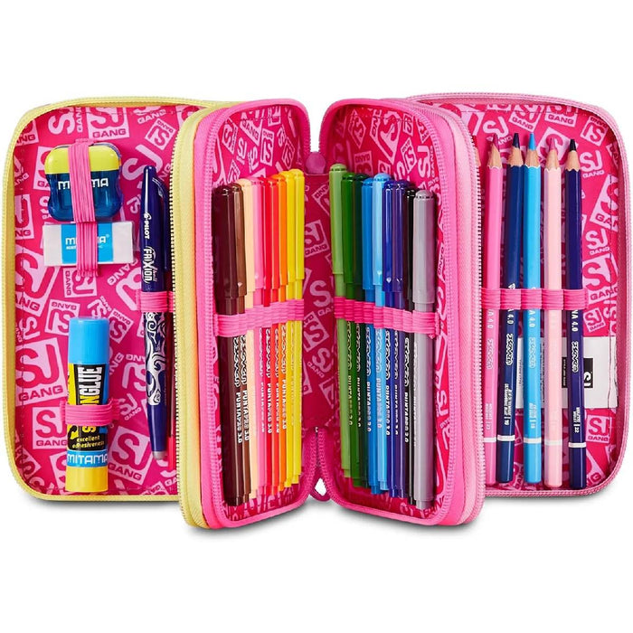 SEVEN Sj Astuccio 3 Zip Joyful Pins Girl - 30C202622382