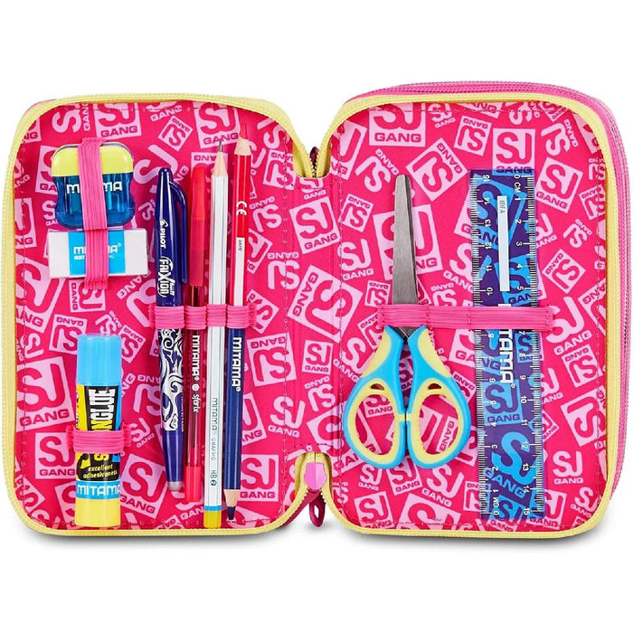 SEVEN Sj Astuccio 3 Zip Joyful Pins Girl - 30C202622382