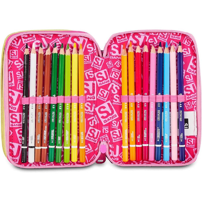 SEVEN Sj Astuccio 3 Zip Joyful Pins Girl - 30C202622382