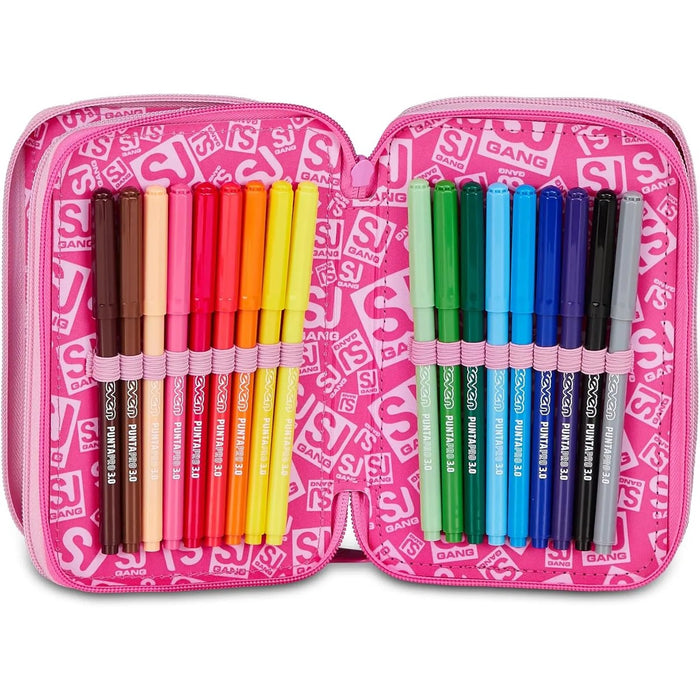SEVEN Sj Astuccio 3 Zip Heart Buddy Girl