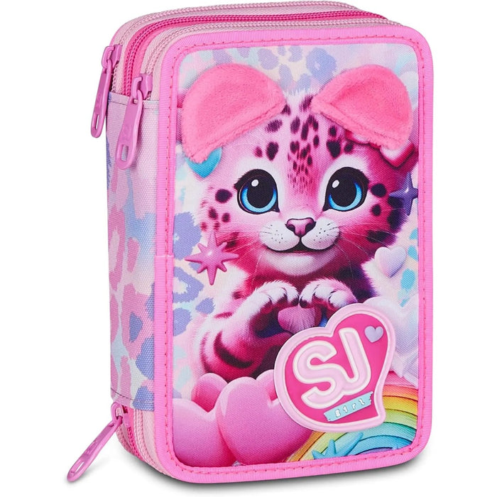 SEVEN Sj Astuccio 3 Zip Heart Buddy Girl
