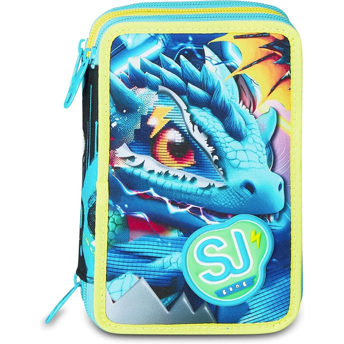 SEVEN Sj Astuccio 3 Zip Metal Dragon Boy