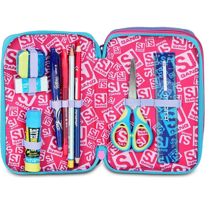 SEVEN Sj Astuccio 3 Zip Glow Led Unicorn Girl