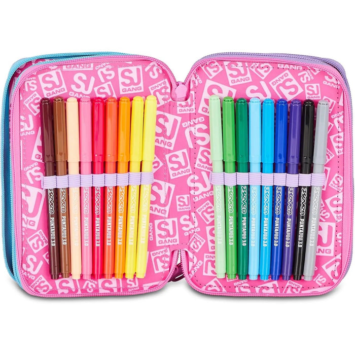 SEVEN Sj Astuccio 3 Zip Glow Led Unicorn Girl