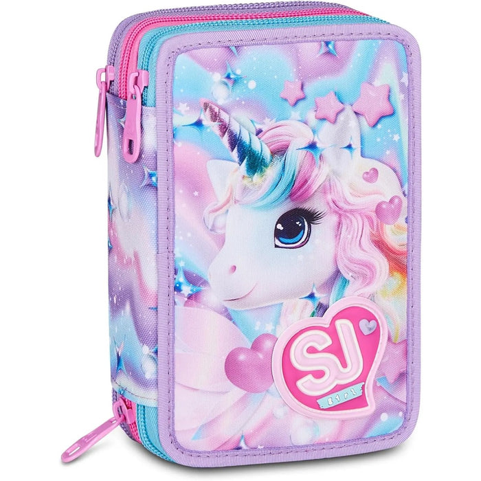 SEVEN Sj Astuccio 3 Zip Glow Led Unicorn Girl