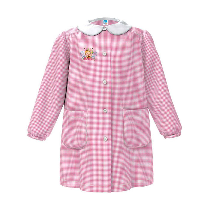 SIGGI Grembiule Bambina Asilo Ape Quadrettato Rosa 3 Anni - 33GR4174-RO-3
