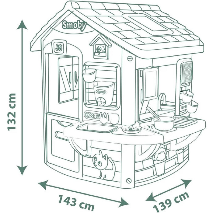 SMOBY Smoby Life - Mud Cooking House - Cucina Con Pentole E Teiere - Ampio Piano Di Lavoro - 7600810505