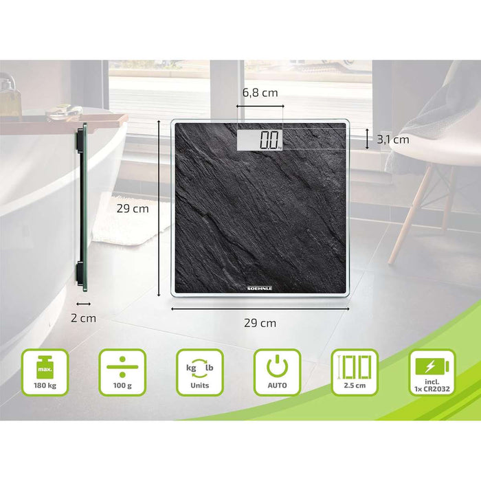 SOEHNLE Bilancia Pesa Persona Elettronica Style Sense Compact 300 Slate - 63881