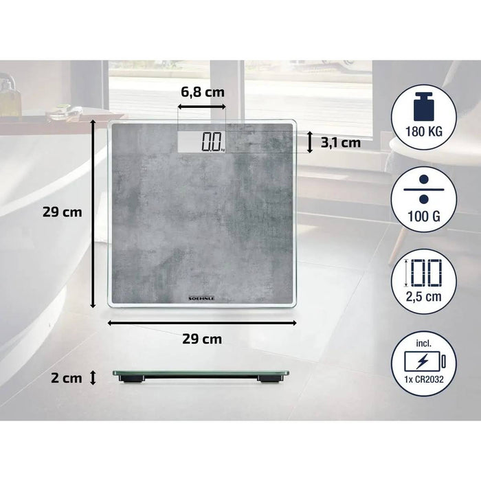 SOEHNLE Pesapersone Style Sense Compact 300 Concrete - 63882