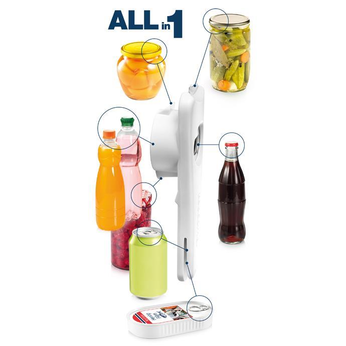 TESCOMA Apribarattoli Multifunzionale, 6 In 1 - 420237