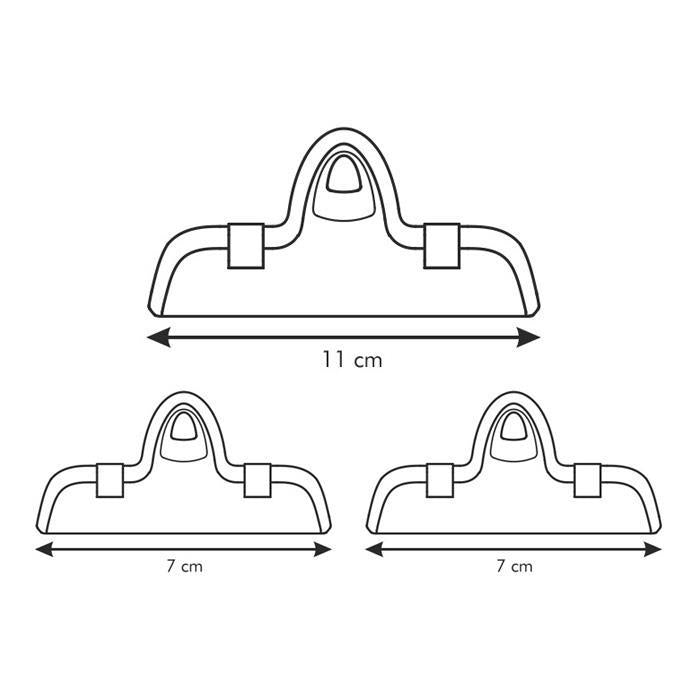 TESCOMA Clip Per Sacchetti 7/11 Cm - 2+1 Pz - 420762