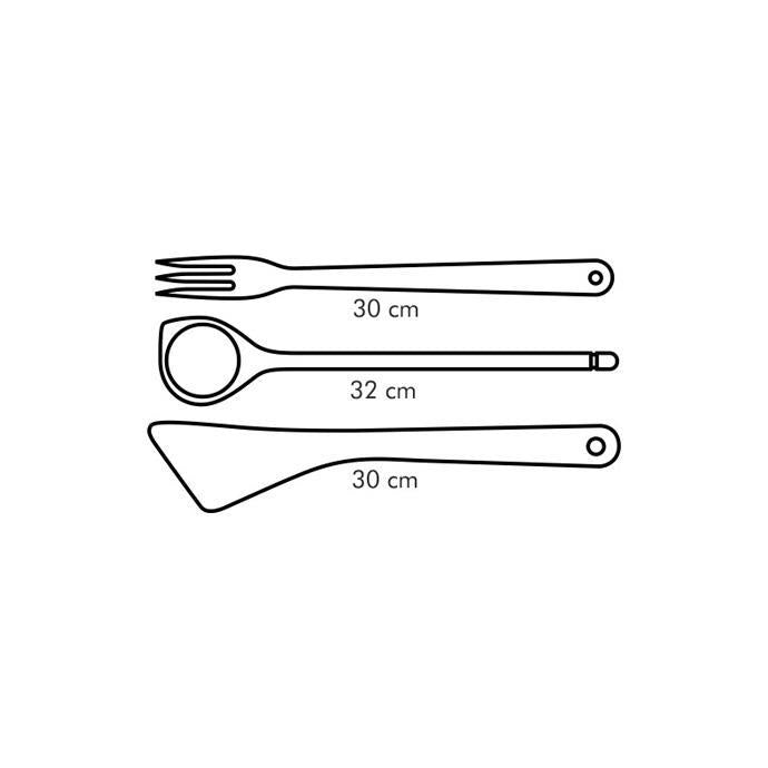 TESCOMA Set 3 Pz: Cucchiaio, Paletta, Forchettone - 637418