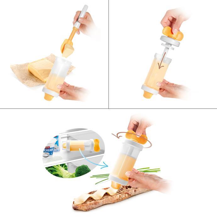 TESCOMA Decoratore Di Burro Di Formaggio E Formaggio Per Sandwich 4 Cuscinetti Intercambiabili
