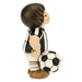 THUN Bimbo Calciatore Bianco Nero Piccolo In Ceramica