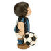THUN Bimbo Calciatore Nero Azzurro Piccolo In Ceramica
