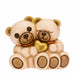 THUN Coppia Teddy Innamorati Con Cuore Dorato In Ceramica