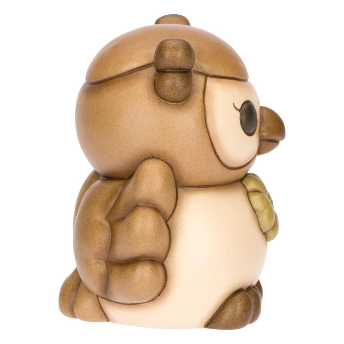 THUN Gufo Marrone Con Quadrifoglio
