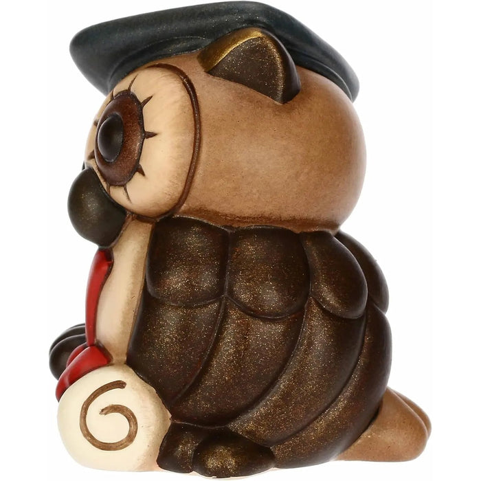 THUN Gufo Lucky Laurea In Ceramica Piccolo