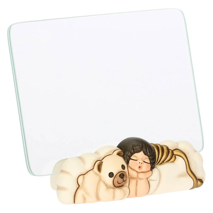 THUN Portafoto Con Angelo E Teddy In Vetro E Ceramica - K3799H90